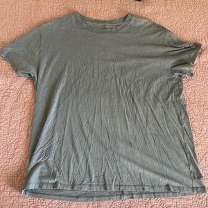 Lululemon All Yours Short Sleeve T-Shirt, Gray/Thread Dye Rover Black, Size 12
